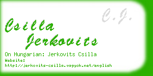 csilla jerkovits business card